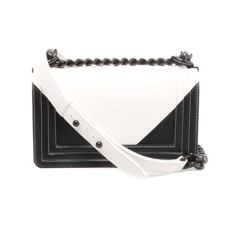 black and white chanel boy bag|black chanel boyfriend bag.